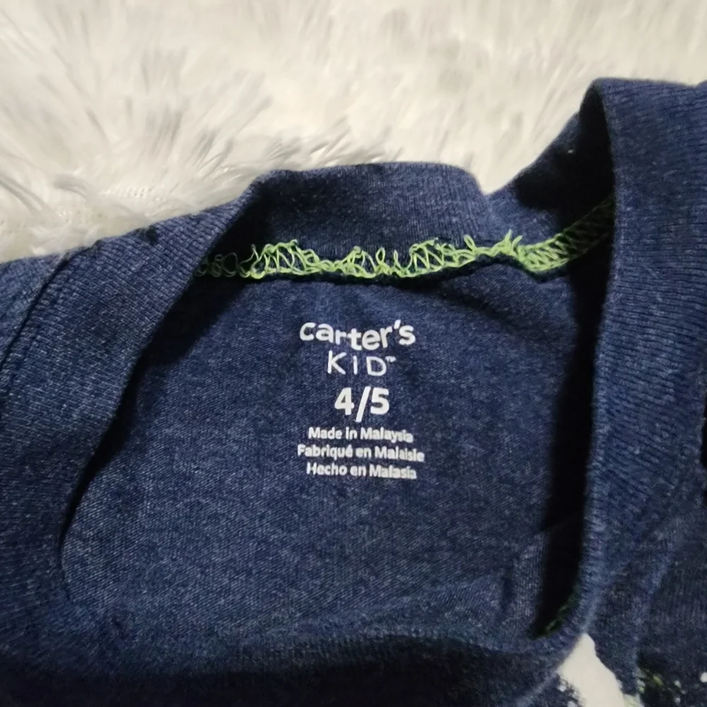 Carter's kid blue graphic tshirt football 